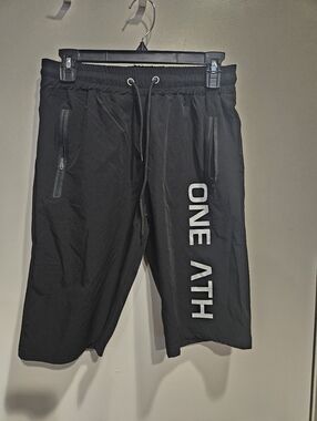 One Ath Black Men's Athletic Shorts Large